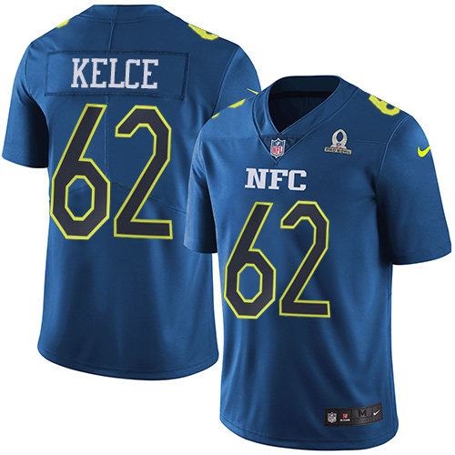 Nike Eagles #62 Jason Kelce Navy Men's Stitched NFL Limited NFC Pro Bowl Jersey